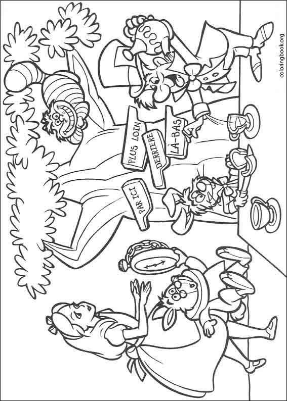 Alice In Wonderland coloring page (008)