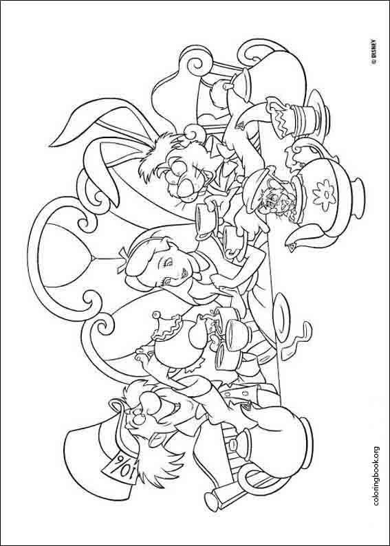 Alice In Wonderland coloring page (017)