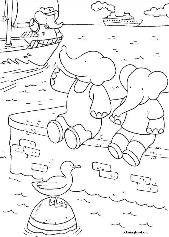 Babar coloring page (002)