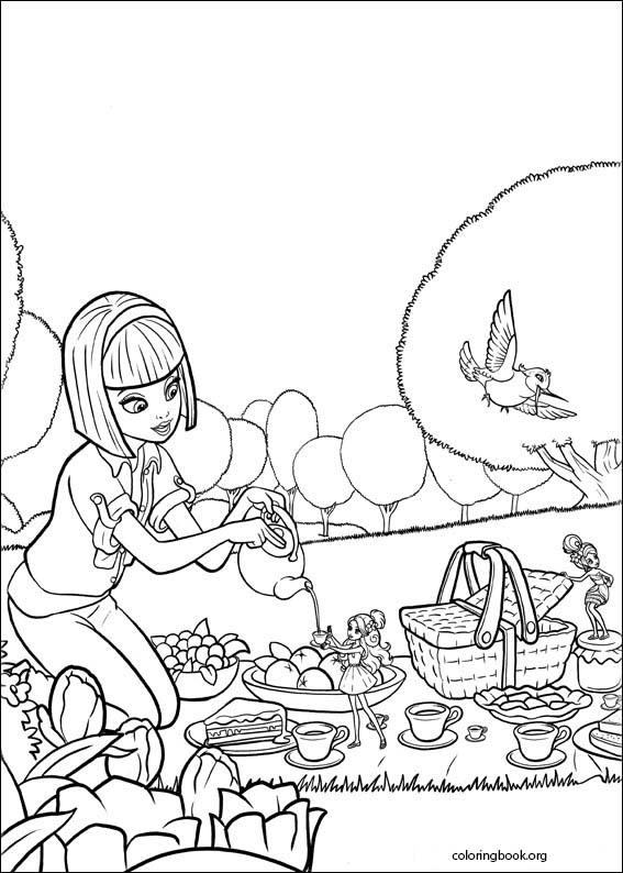 Barbie Presents: Thumbelina coloring page (025)