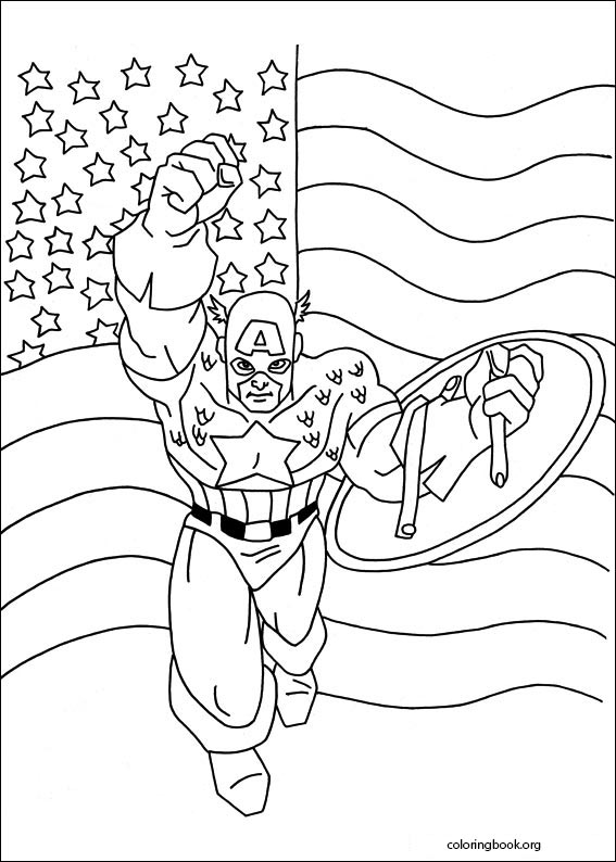 Captain America coloring page (007)