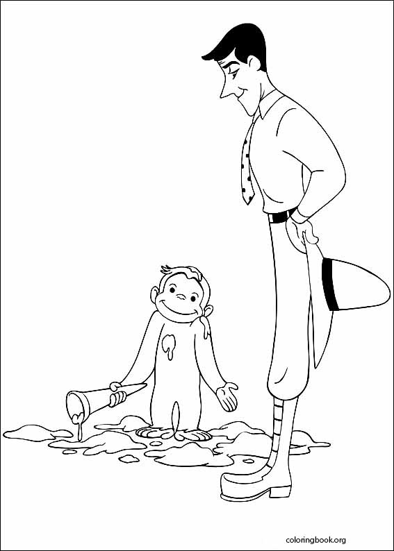 Curious George coloring page (001)