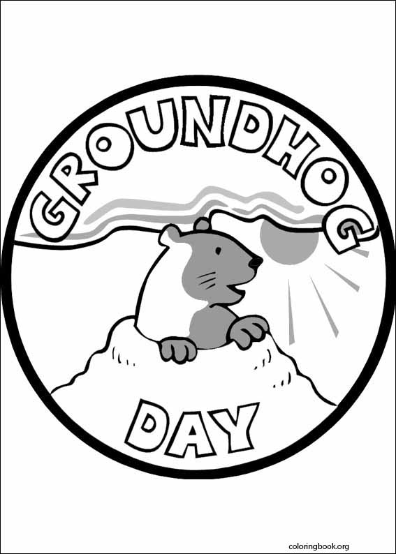Groundhog Day coloring page (003)
