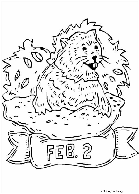 Groundhog Day coloring page (009)