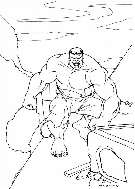 Hulk coloring page (010)