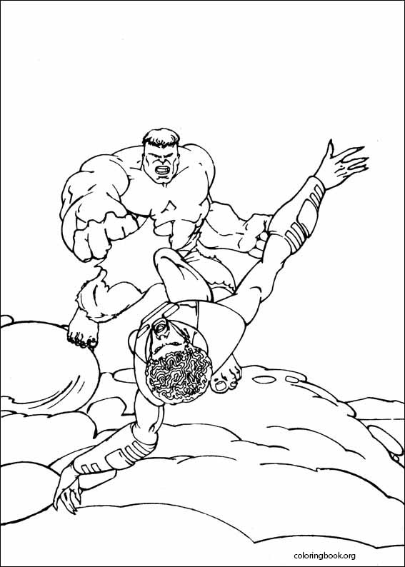 Hulk coloring page (012)