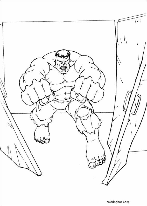 Hulk coloring page (022)