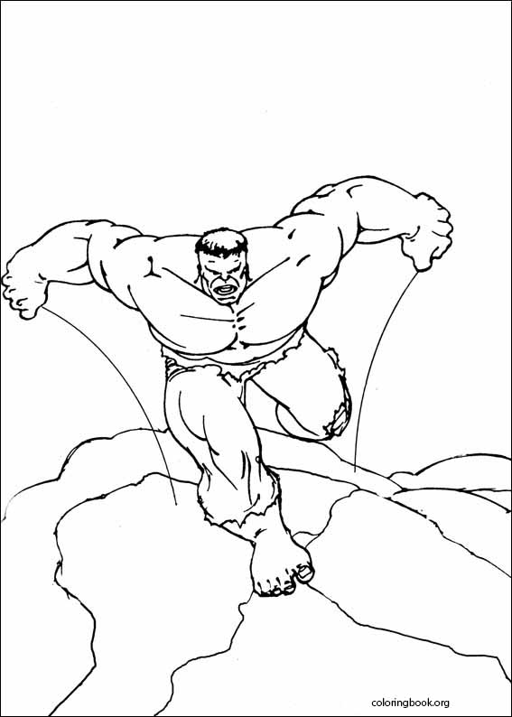 Hulk coloring page (026)