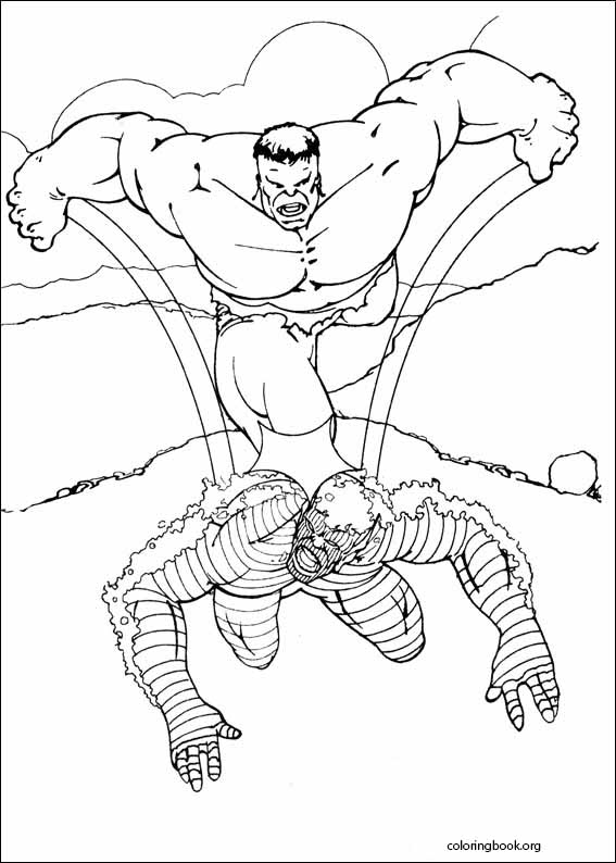 Hulk coloring page (040)