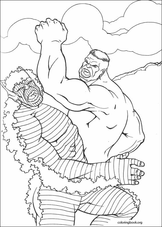 Hulk coloring page (046)