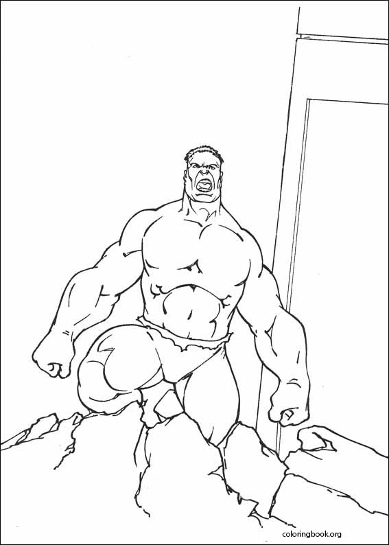 Hulk coloring page (047)