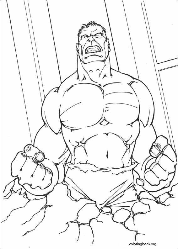Hulk coloring page (062)