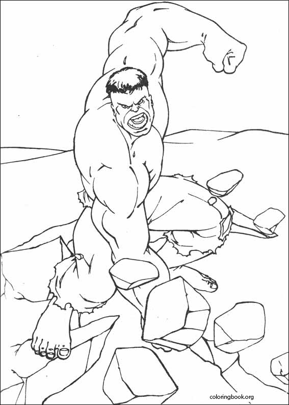 Hulk coloring page (076)