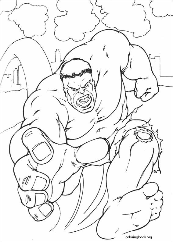 Hulk coloring page (092)