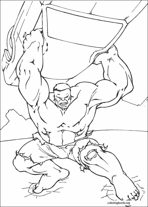 Hulk coloring page (099)