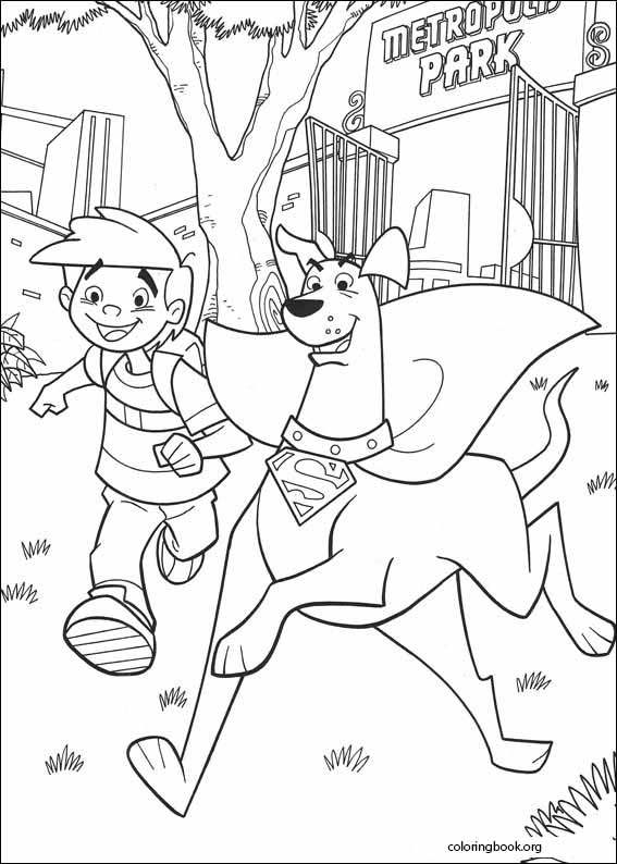 Krypto coloring page (001)