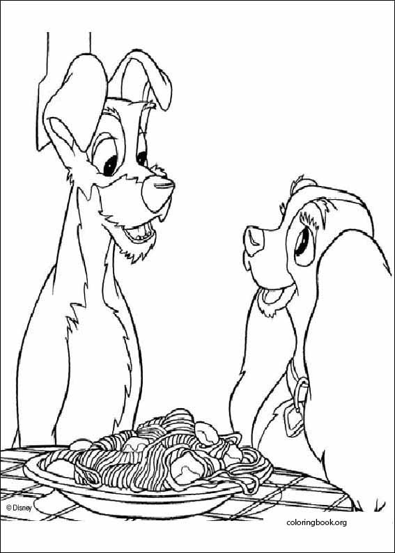 Lady And The Tramp Tramp Coloring Pages