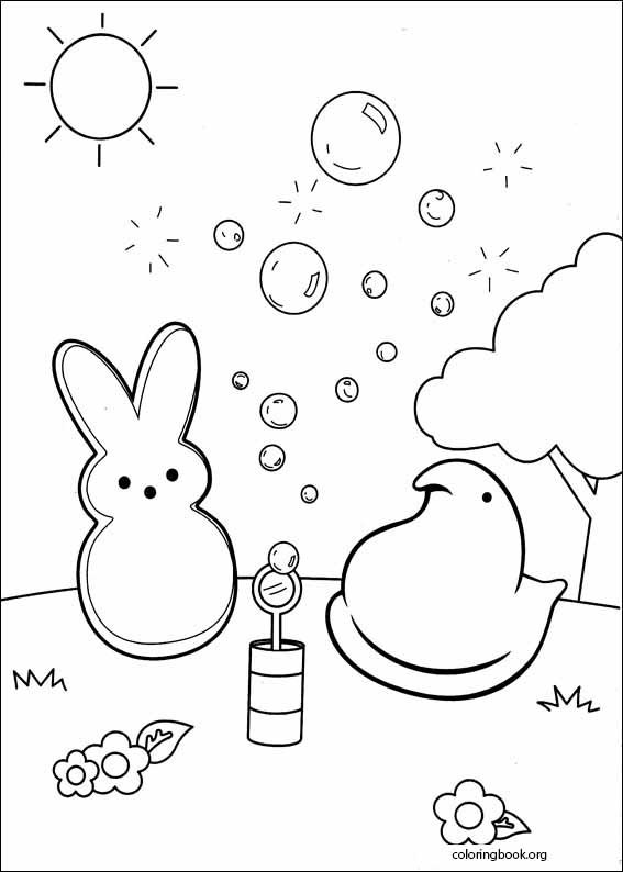 Marshmallow Peeps Coloring Pages