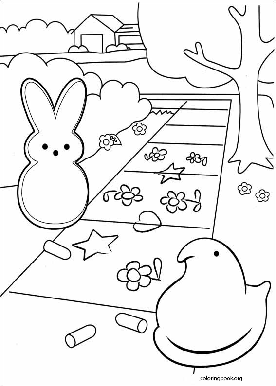 Marshmallow Peeps coloring page (020)