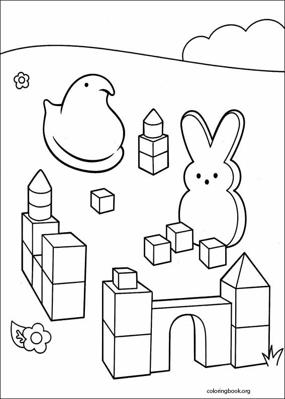 Marshmallow Peeps coloring page (021)