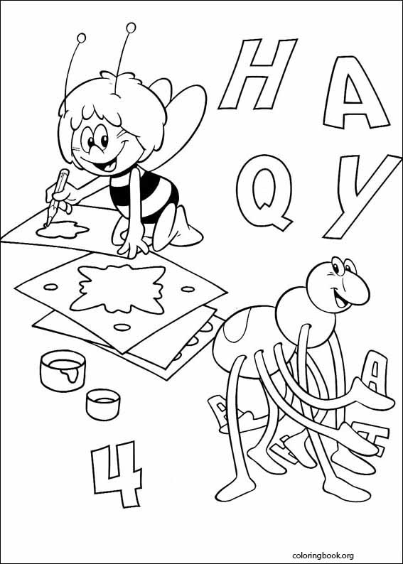 Maya The Bee coloring page (022)