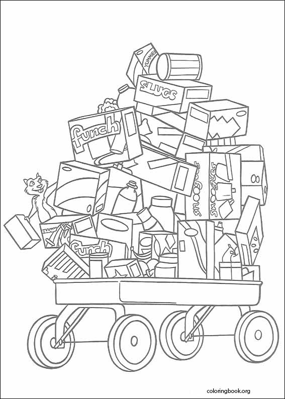 Over The Hedge coloring page (011)