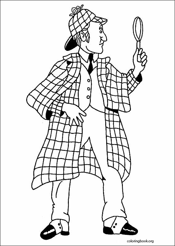 Sherlock Holmes coloring page (006)