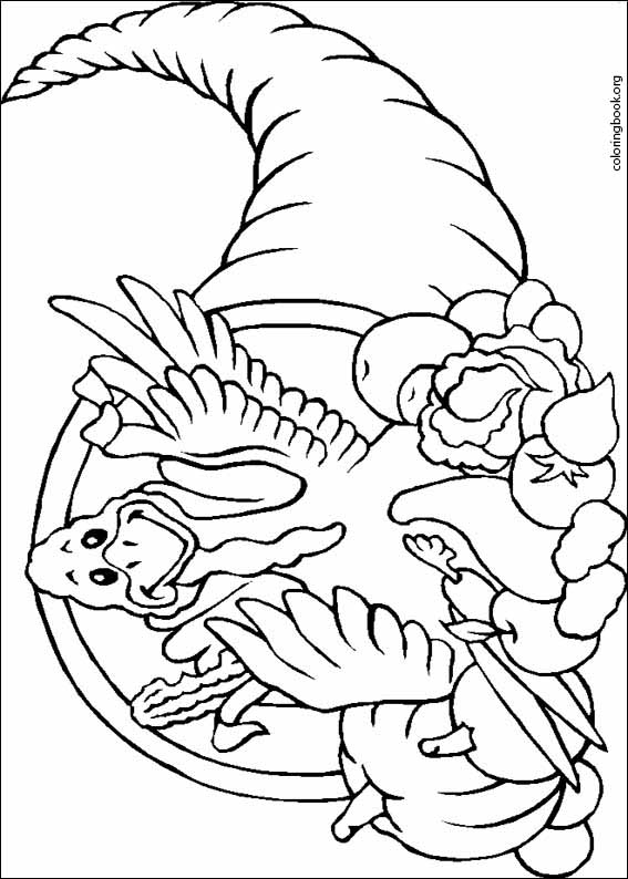 Thanksgiving coloring page (003)