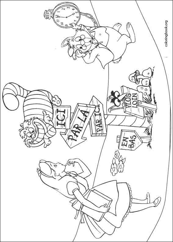 Alice In Wonderland coloring page (004)