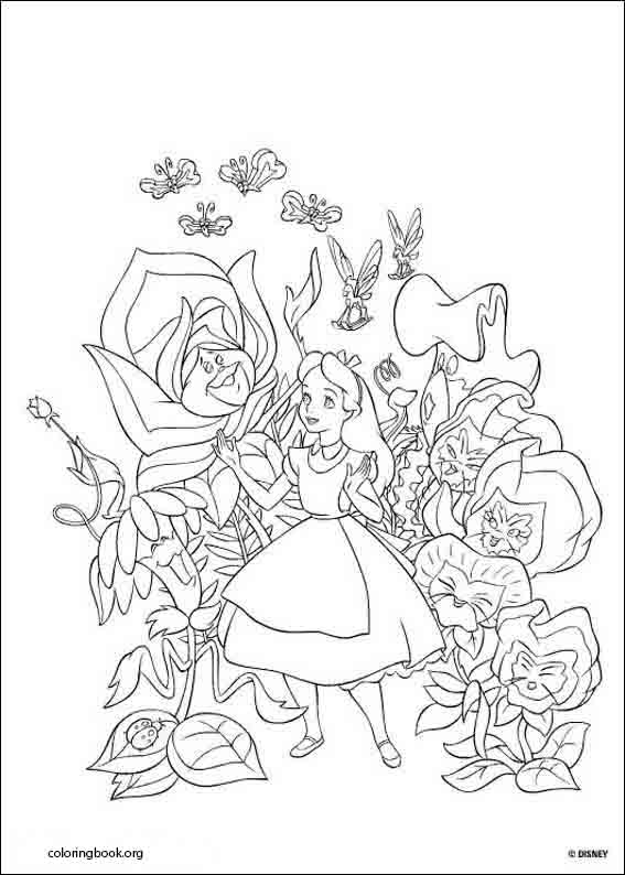 Alice In Wonderland coloring page (014)
