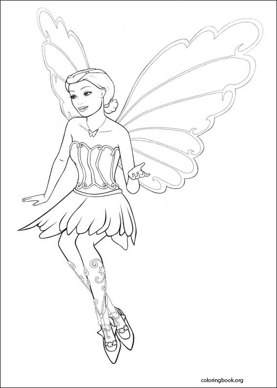 Barbie Mariposa coloring page (001)