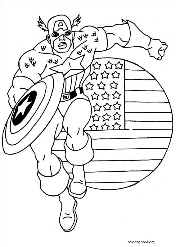 Captain America coloring page (009)