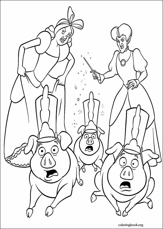 Cinderella coloring page (001)