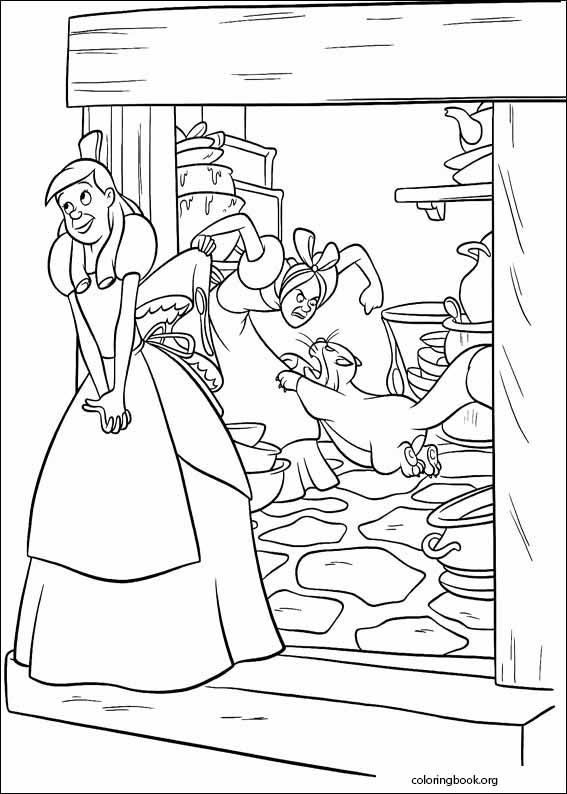 Cinderella coloring page (075)