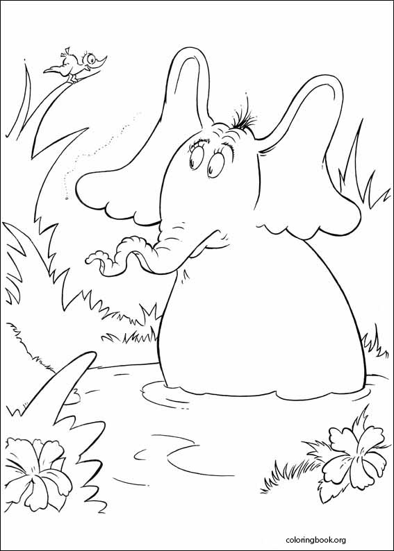 Horton coloring page (007)