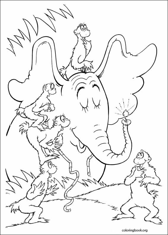 Horton coloring page (013)