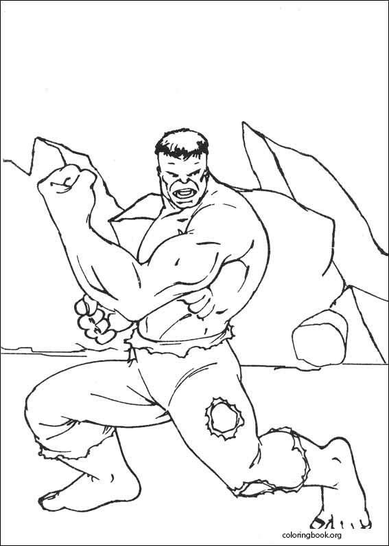 Hulk coloring page (079)