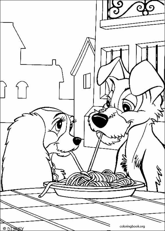 Lady And The Tramp coloring page (013)