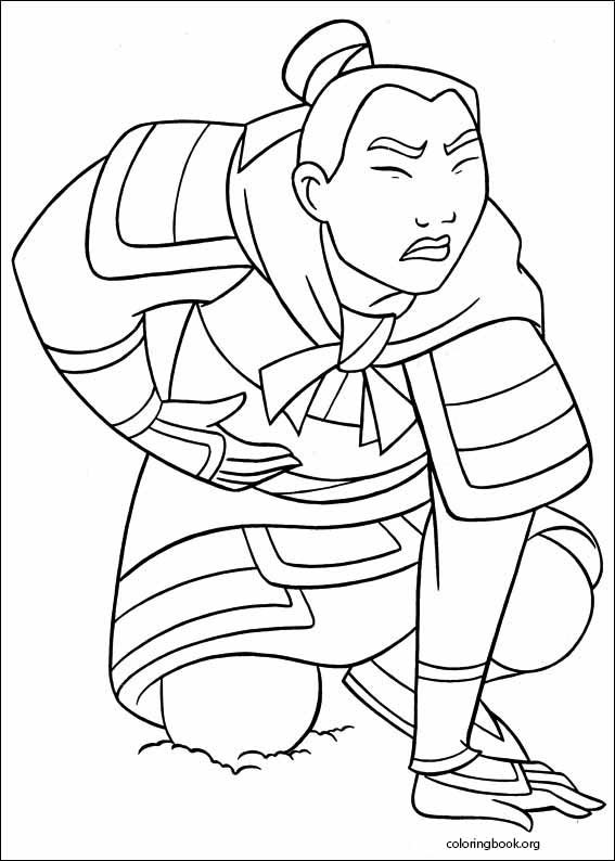 Mulan coloring page (005)