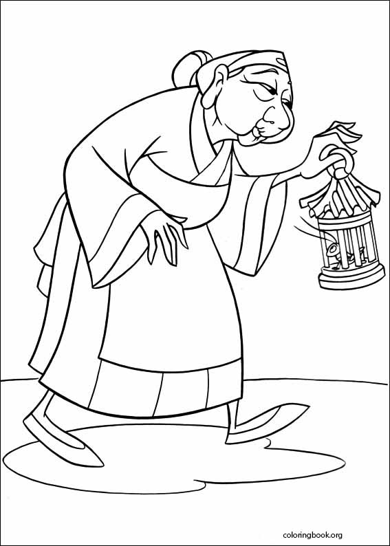 Mulan coloring page (006)