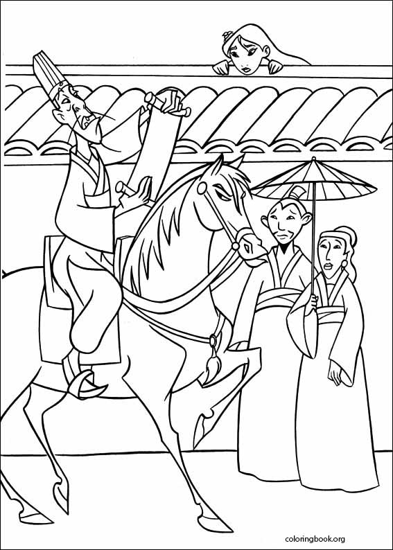 Mulan coloring page (007)
