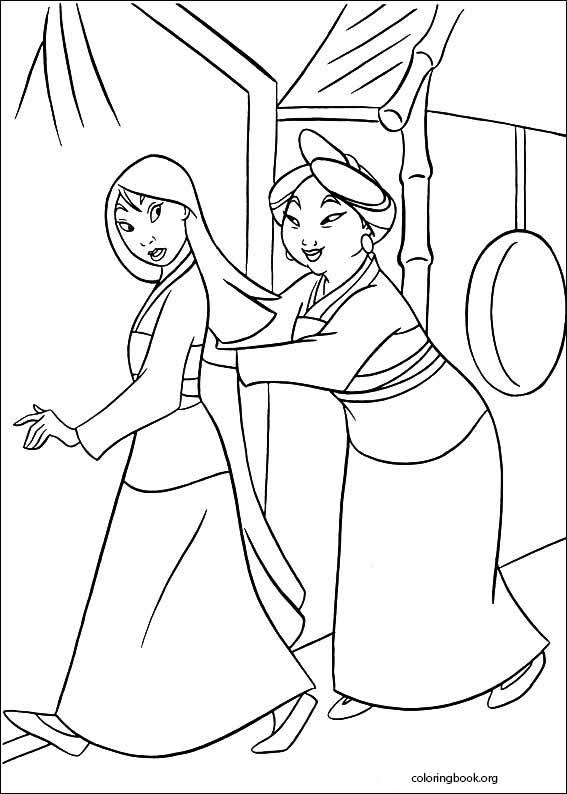 Mulan coloring page (012)