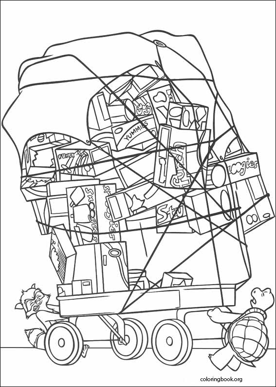 Over The Hedge coloring page (004)