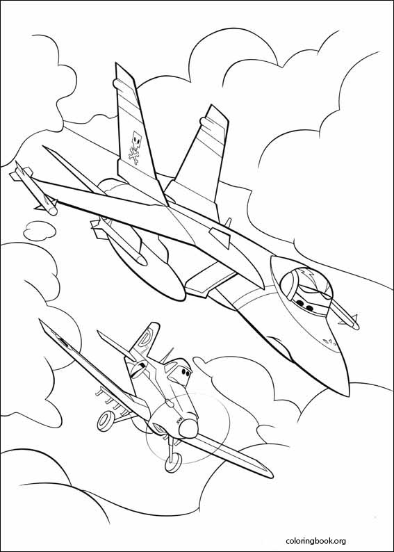 Planes coloring page (002)