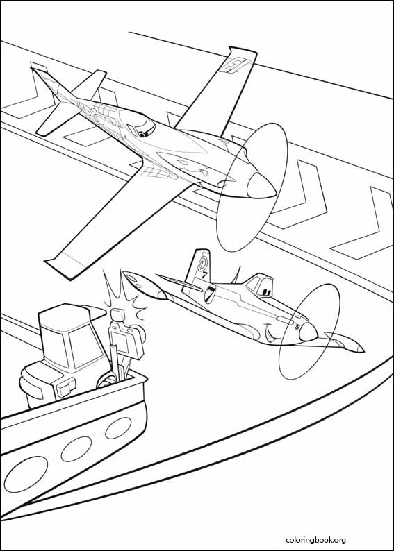 Planes coloring page (005)