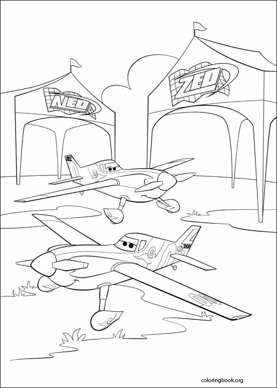 Planes coloring page (006)