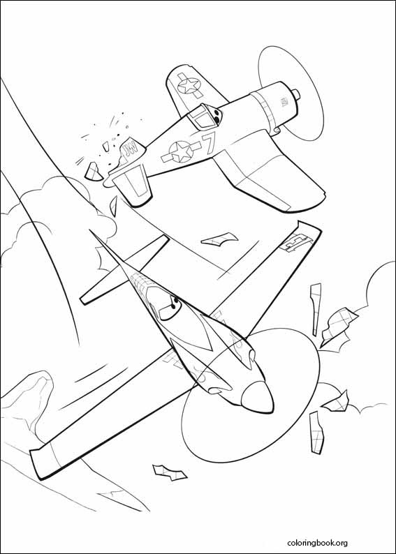 Planes coloring page (017)