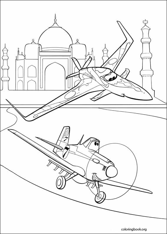 Planes coloring page (023)