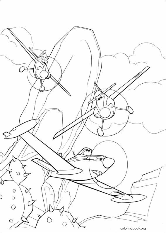 Planes coloring page (024)
