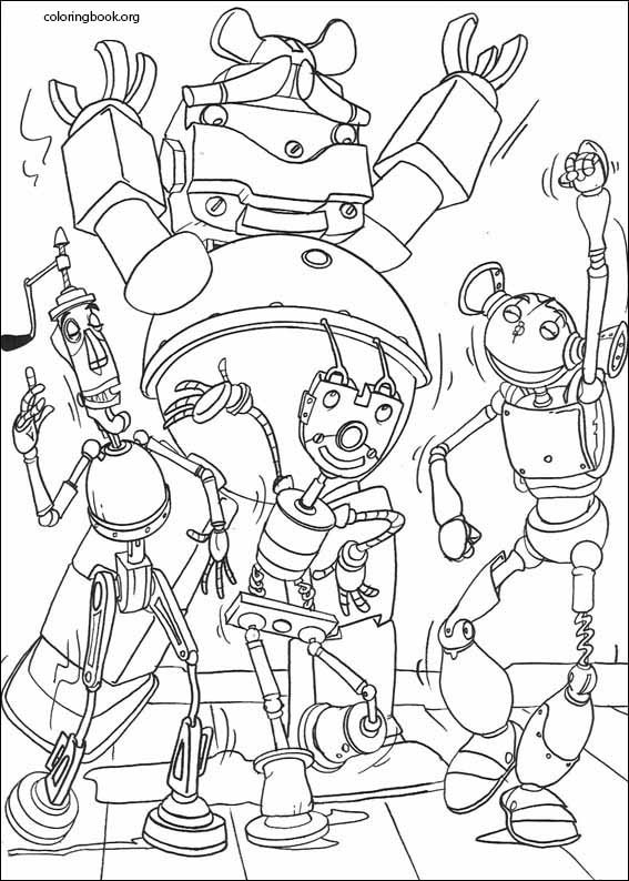 Robots coloring page (018)